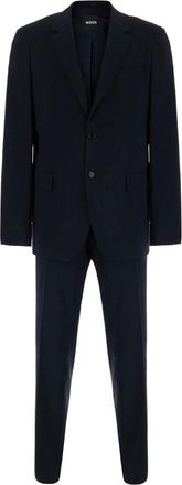 HUGO BOSS Houston Single-breasted Suit - Heren - Business pakken - Blauw - XL - Wol - Kostuums