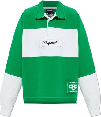 Dsquared2 Logo Polo Shirt - Dames - Polos - Groen - S - Katoen - Tops
