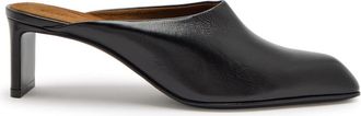 Khaite Colt 50 Glossed Leather Mules - Black - 40 (IT40/ UK7)