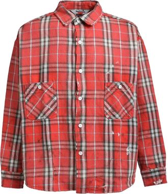 Saint Mxxxxxx Camicia a quadri - Rosso