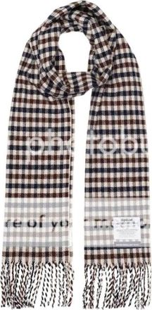 Aquascutum Macro Club Check Scarf - Heren - Wintersjaals - Veelkleurig - ONE Size - Wol - Accessoires