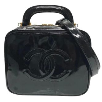 Chanel Pre-owned Handbags, female, Black, Size: ONE SIZE Pre-owned Patent Leather 2way Bag