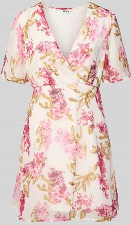 Only Minikleid aus Cr&ecirc;pe-Chiffon Modell STAR-SUA in Weiss, Gr&ouml;&szlig;e XL