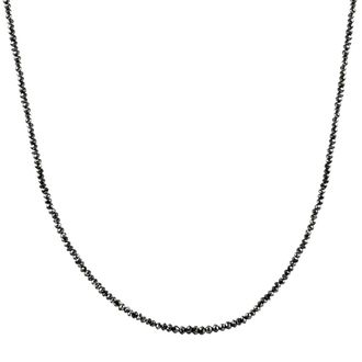 Pompeii3 15Ct TW Black Diamond Necklace 16 With 2 Extended 18k White Gold
