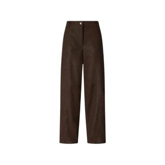 Pinko Pinko - Barolo Broek - Dames - Broeken - Bruin - Maat: S Leer