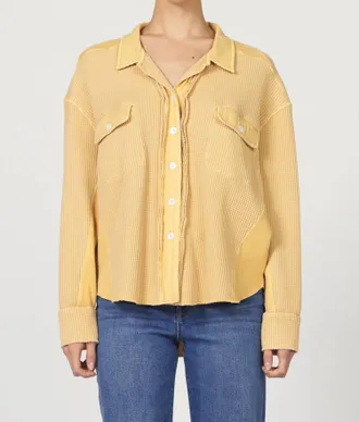 Dear John Denim Foster Button Front Jacket In Oak Buff