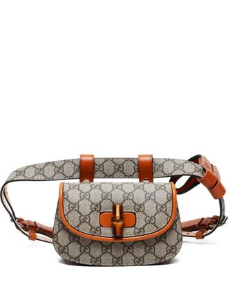 Gucci 2016-2024 GG Spreme bamboo belt bag - Neutrals