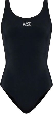 Emporio Armani logo swimsuit - Black