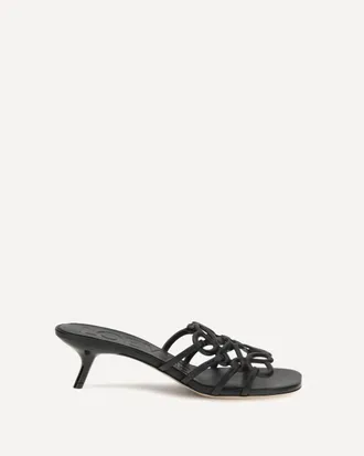 Loewe Anagram Petal leather slide Sandals Female 38