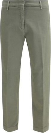 Cruna Daizy flat-front barrel trousers - Green