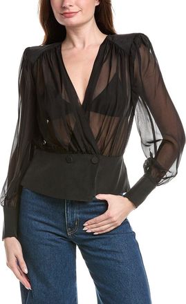 L'agence Lagence Yan Front Wrap Blouse