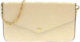 Louis Vuitton Pre-owned Monogram Empreinte Pochette Felicie Borsa a Spalla in Pelle di Vitello - - Pre-owned - Donna - Beige - ONE SIZE