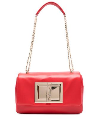 Love Moschino Schoudertas met logo-reliëf - Rood