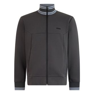 HUGO BOSS Hoodies & sweatvesten, Heren, Grijs, S, Katoen, Full Zip Zone Sweatshirt