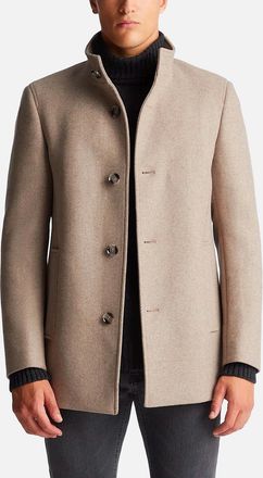 Remus Uomo Mens Remus Uomo Jonah Wool Rich Overcoat Beige - Cream - Size: Regular/44