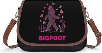 Generic Bigfoot Flowers And Butterfly Fashion Womens Crossbody Bags Novelty Handbag Shoulder Bag Purse