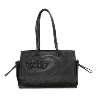 Loewe Black Leather Shoulder Bag Tote Bag (Pre-Owned)