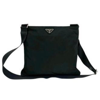 Prada Pre-owned Cross Body Bags, female, Black, Size: ONE SIZE Pre-owned Pochette Shoulder Bag