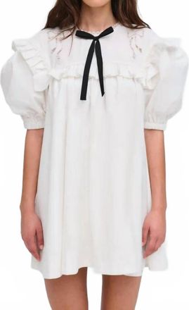 For Love & Lemons Blair Mini Dress In White