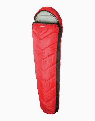 Trespass Adults Doze 3 Season Water Repellent Camping Sleeping Bag - Red - Size: ONE size