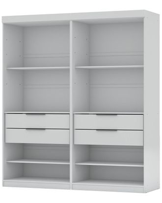 Manhattan Comfort Set Of 2 Mulberry Open 2 Sectional Closets