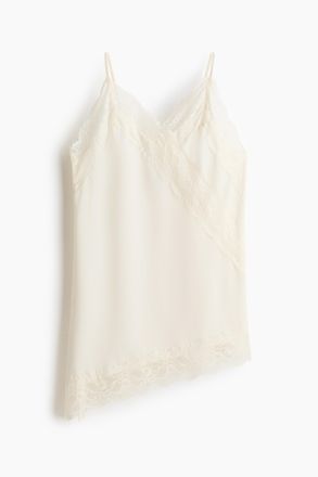 H&M Tr&auml;gertop mit Spitze - White