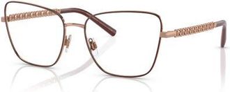 Dolce & Gabbana 55mm Butterfly optical glasses in Pink at Nordstrom