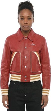 Dsquared2 Red Solid Shirt Collar Jacket