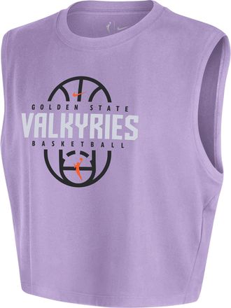 Nike Golden State Valkyries Nike Womens WNBA Authentic Sleeveless Cropped T-Shirt in Purple | IQ8209-517