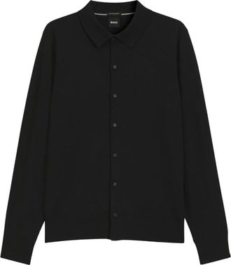 HUGO BOSS H-Helbert Cardigan - Heren - Truien - Zwart - Maat: M Wol