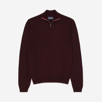 Oliver Sweeney Mens Thornby Burgundy - Red Wool - Size X-Large