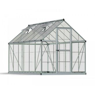 Palram Greenhouse Hybrid 6 x 12, Polycarbonate, L370 x W185 x H208 cm, Silver