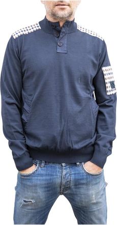 Aquascutum Truien - Heren - V-hals truien - Blauw - L - Truien & Vesten