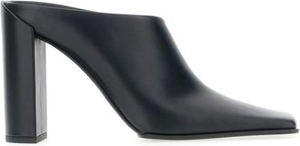 Alaia Square Leather Mule - female - Ala&iuml;a - Heeled Mules - Black - 3 UK - Shoes