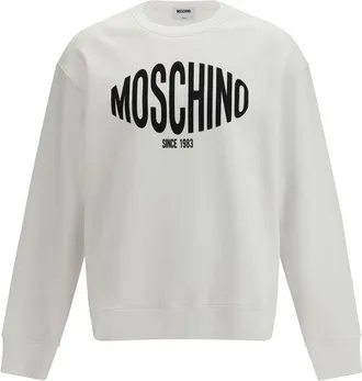 Moschino White Cotton Mens Sweatshirt