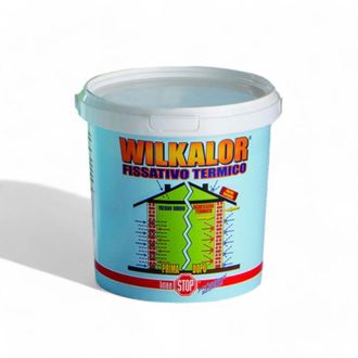 No Brand Fissativo termico con microsfere di vetro per isolamento termico e acustico antimuffa e anticondensa per muri freddi e umidi 5 lt