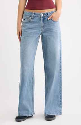 BP. Low Rise Baggy Wide Leg Jeans in Kinney Wash at Nordstrom, Size 32