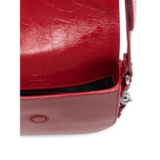 Vivienne Westwood Patent Crinkled Leather Shoulder Bag - Red