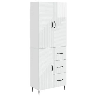 vidaXL Juego De Armarios 2 Uds. Blanco Brillante Madera De Ingenier&iacute;a Vidaxl