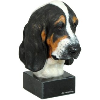 OEM Basset Hound I - Estatuilla Pintada, Figura, Realizada Por El Artista, Marca Art-dog
