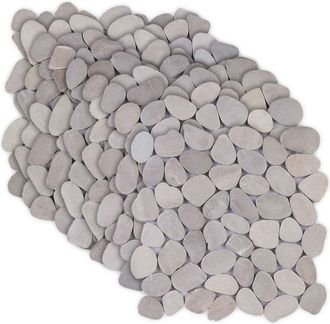vidaXL Baldosas De Guijarros Gris Topo 30 X 30 Cm Guijarro De R&iacute;o Vidaxl