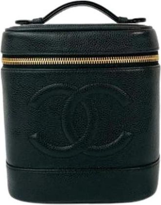 Chanel Pre-owned Vanity Bag - Dames - Vintage Handtas - Zwart - ONE Size - Leer - Vintage