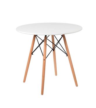 Home Heavenly Mesa comedor redonda &oslash;80 cm estilo n&oacute;rdico color blanco