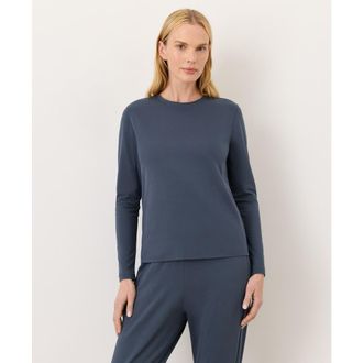 Pact Luxe Essential Crewneck Long Sleeve Tee Made With Organic Cotton in Steel Blue at Nordstrom, Size Xx-Large