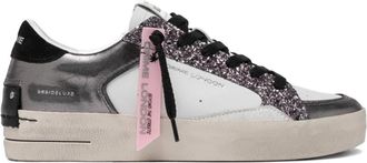 Crime London Zilveren Glitter Sneakers Stijlvol Italiaans Vakmanschap - Dames - Sneakers - Grijs - 39 EU - Su&egrave;de - Schoenen