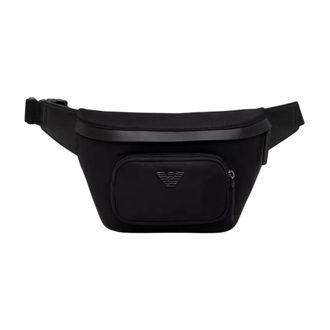 Emporio Armani Tassen, Heren, Zwart, ONE Size, Leer, ASV Heuptas