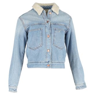 Isabel Marant Isabel Marant Etoile Eindeloze Camden Jas in Blauwe Katoenen Denim