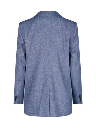 Tagliatore Womens Jackets Blue Linen