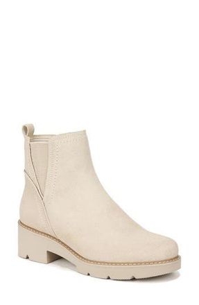Naturalizer Darry Water Repellent Platform Bootie in Porcelain Beige Suede at Nordstrom Rack, Size 10