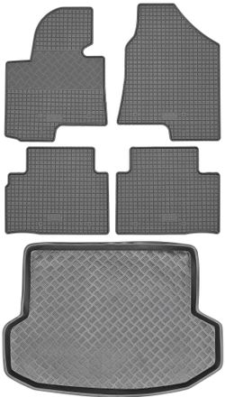 OEM Juego De Alfombrillas De Goma Para Hyundai Ix35 Suv (2010-2015) + Alfombrilla Para El Maletero